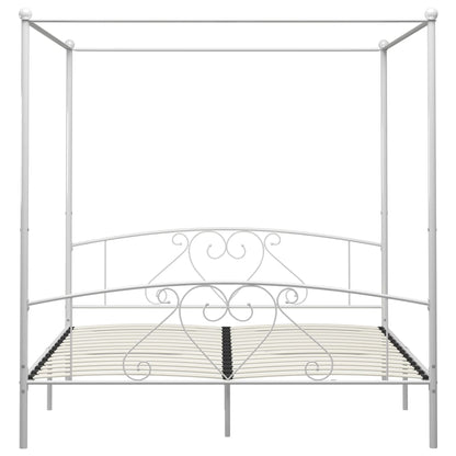 Hemelbedframe Metaal 180 x 200 cm Wit
