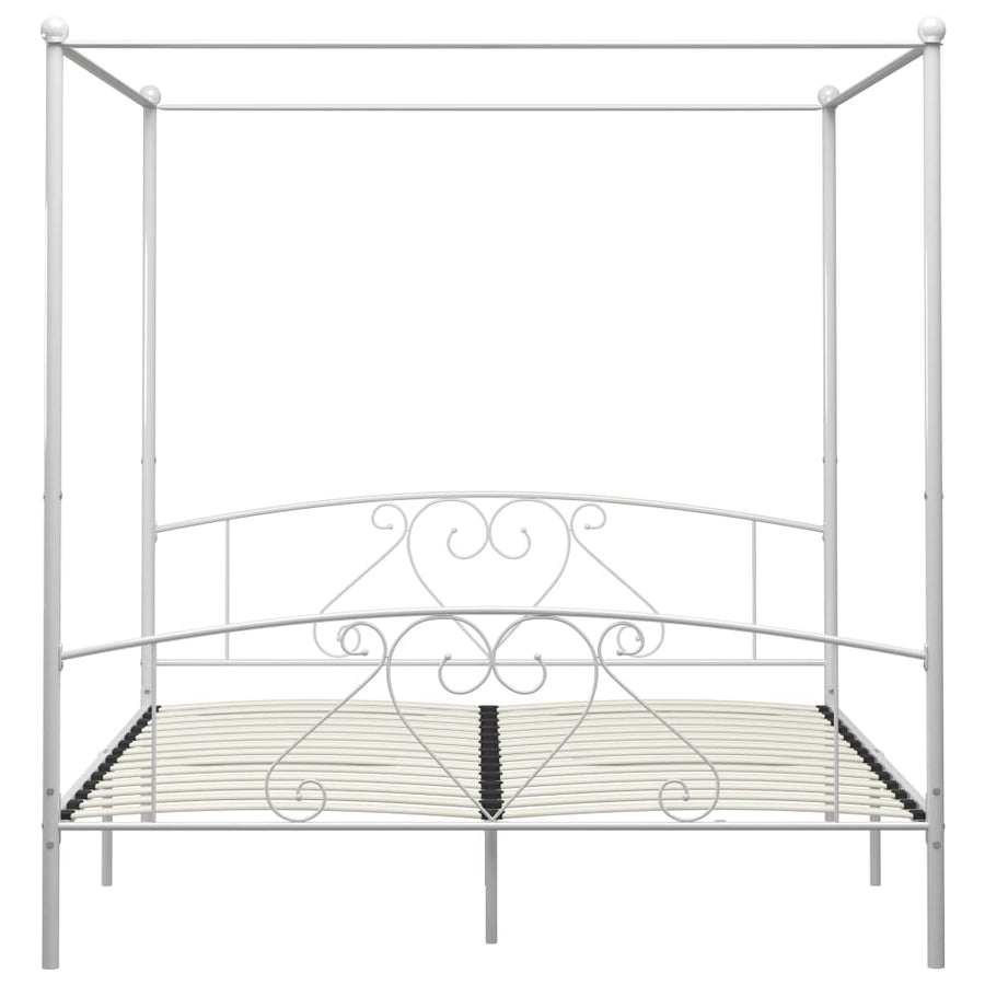 Hemelbedframe Metaal 180 x 200 cm Wit