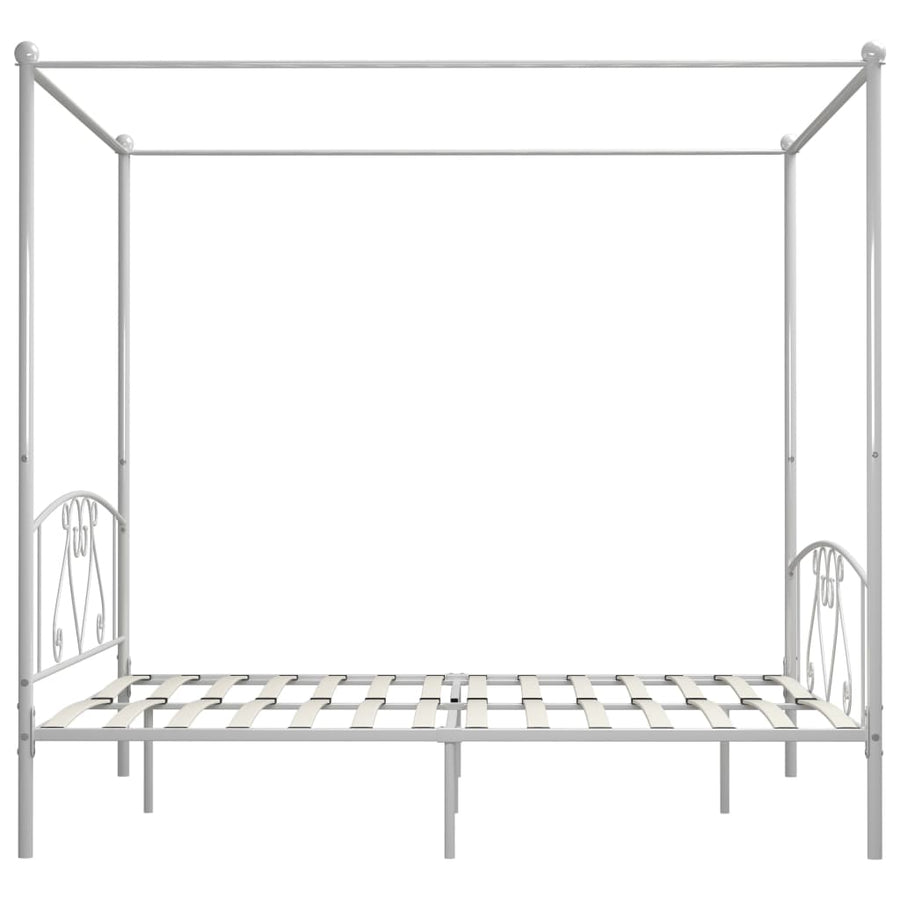 Hemelbedframe Metaal 180 x 200 cm Wit