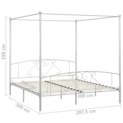 Hemelbedframe Metaal 200 x 200 cm