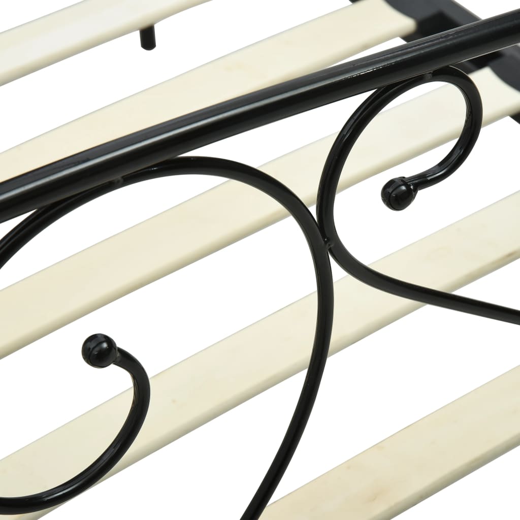 Hemelbedframe Metaal 140 x 200 cm Zwart