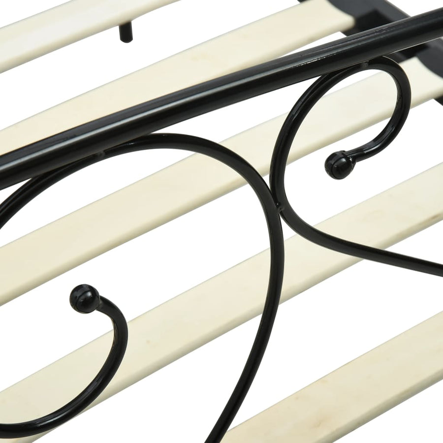 Hemelbedframe Metaal 140 x 200 cm Zwart