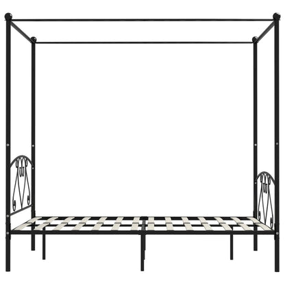 Hemelbedframe Metaal 160 x 200 cm Zwart