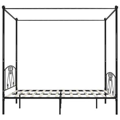 Hemelbedframe Metaal 180 x 200 cm Zwart