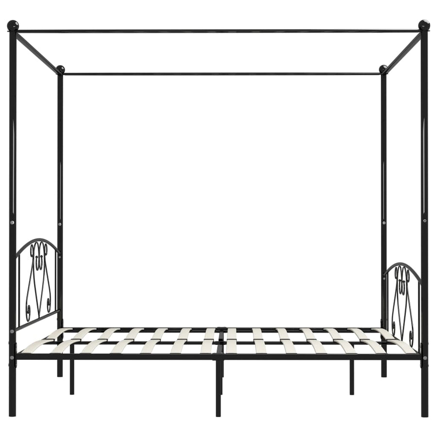 Hemelbedframe Metaal 180 x 200 cm Zwart
