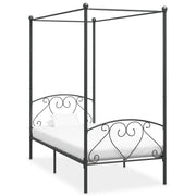 Hemelbedframe metaal 100x200 cm grijs
