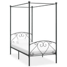 Hemelbedframe metaal 120x200 cm grijs