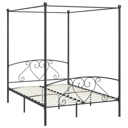 Hemelbedframe Metaal 140 x 200 cm Grijs