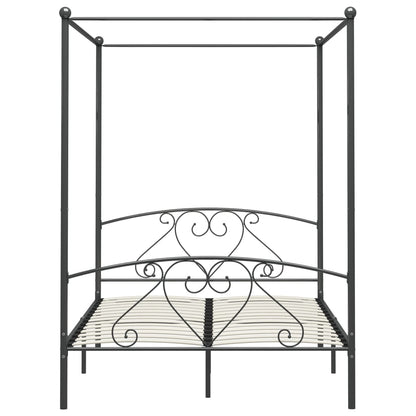 Hemelbedframe Metaal 140 x 200 cm Grijs