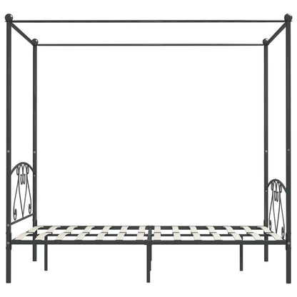 Hemelbedframe Metaal 140 x 200 cm Grijs