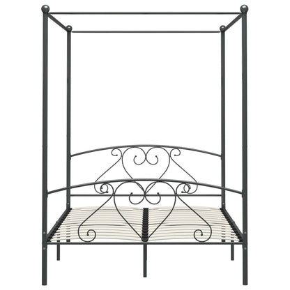 Hemelbedframe Metaal 160 x 200 cm Grijs