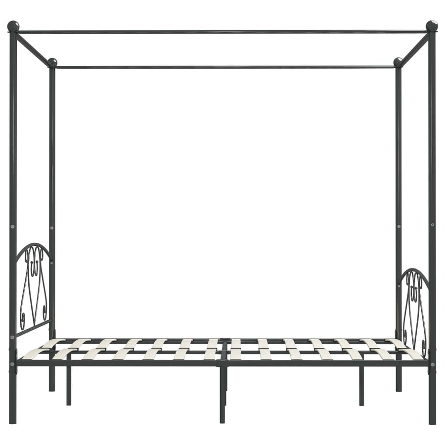 Hemelbedframe Metaal 160 x 200 cm Grijs
