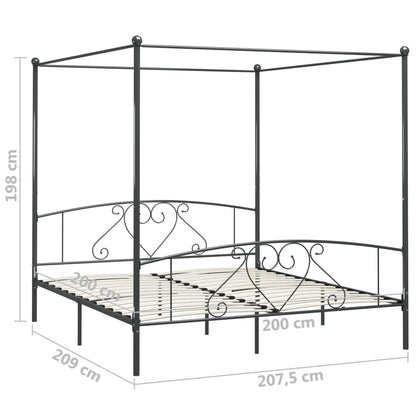 Hemelbedframe Metaal 200 x 200 cm