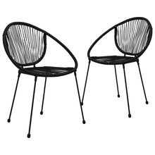 Tuinstoelen 2 St Pvc-Rattan Zwart