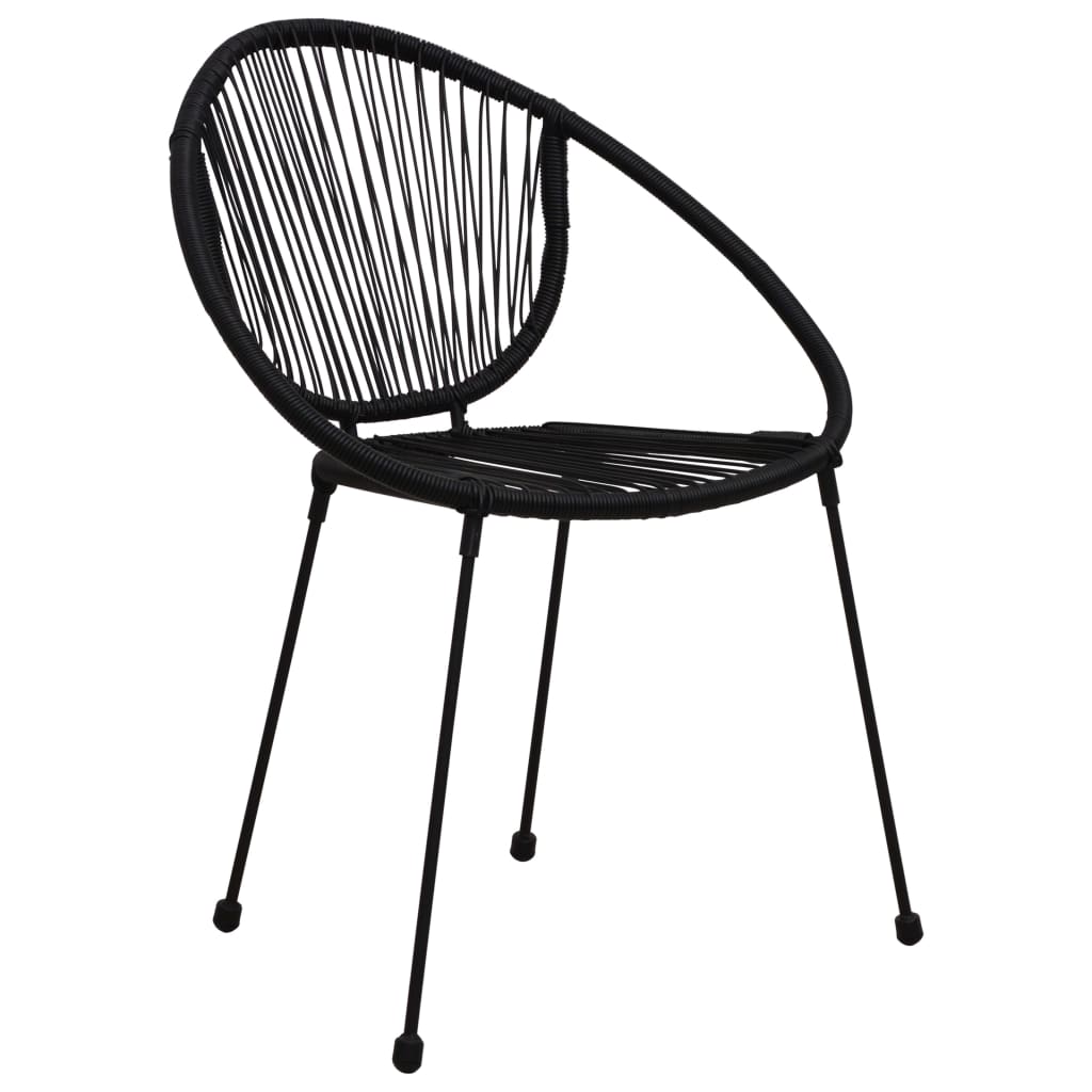 Tuinstoelen 2 St Pvc-Rattan Zwart