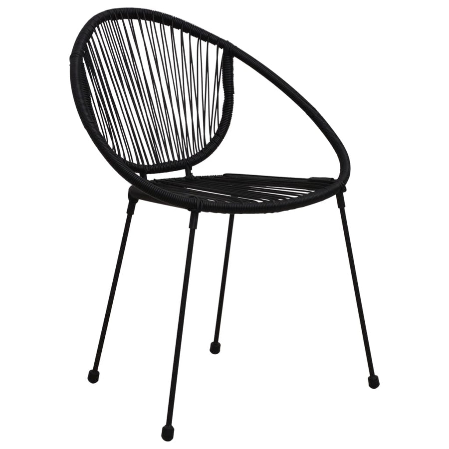 Tuinstoelen 2 St Pvc-Rattan Zwart