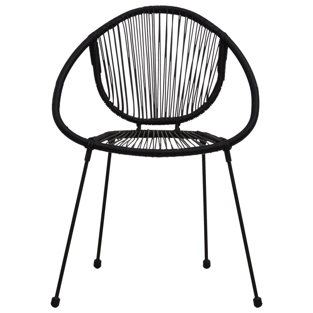 Tuinstoelen 2 St Pvc-Rattan Zwart