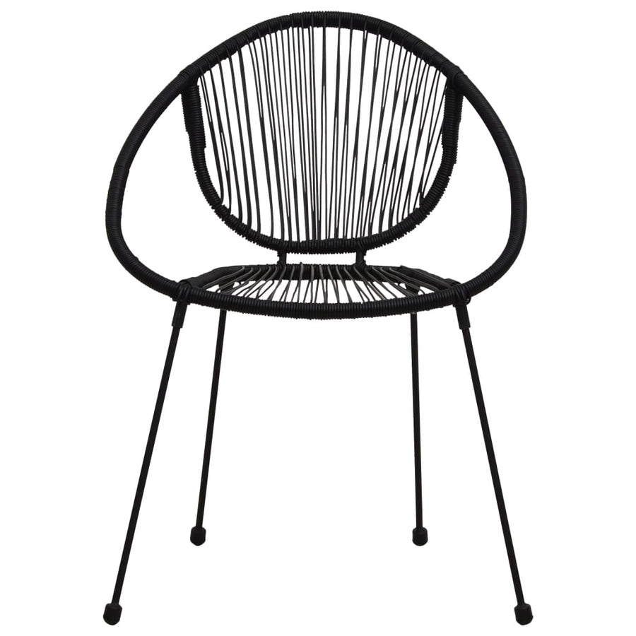 Tuinstoelen 2 St Pvc-Rattan Zwart