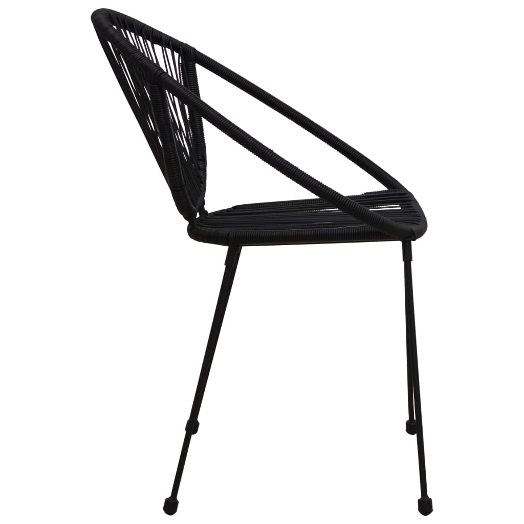 Tuinstoelen 2 St Pvc-Rattan Zwart