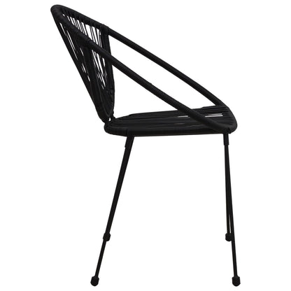 Tuinstoelen 2 St Pvc-Rattan Zwart