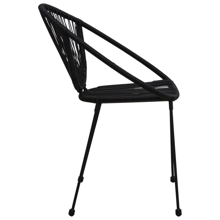 Tuinstoelen 2 St Pvc-Rattan Zwart