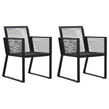 Tuinstoelen Pvc-Rattan Zwart 2