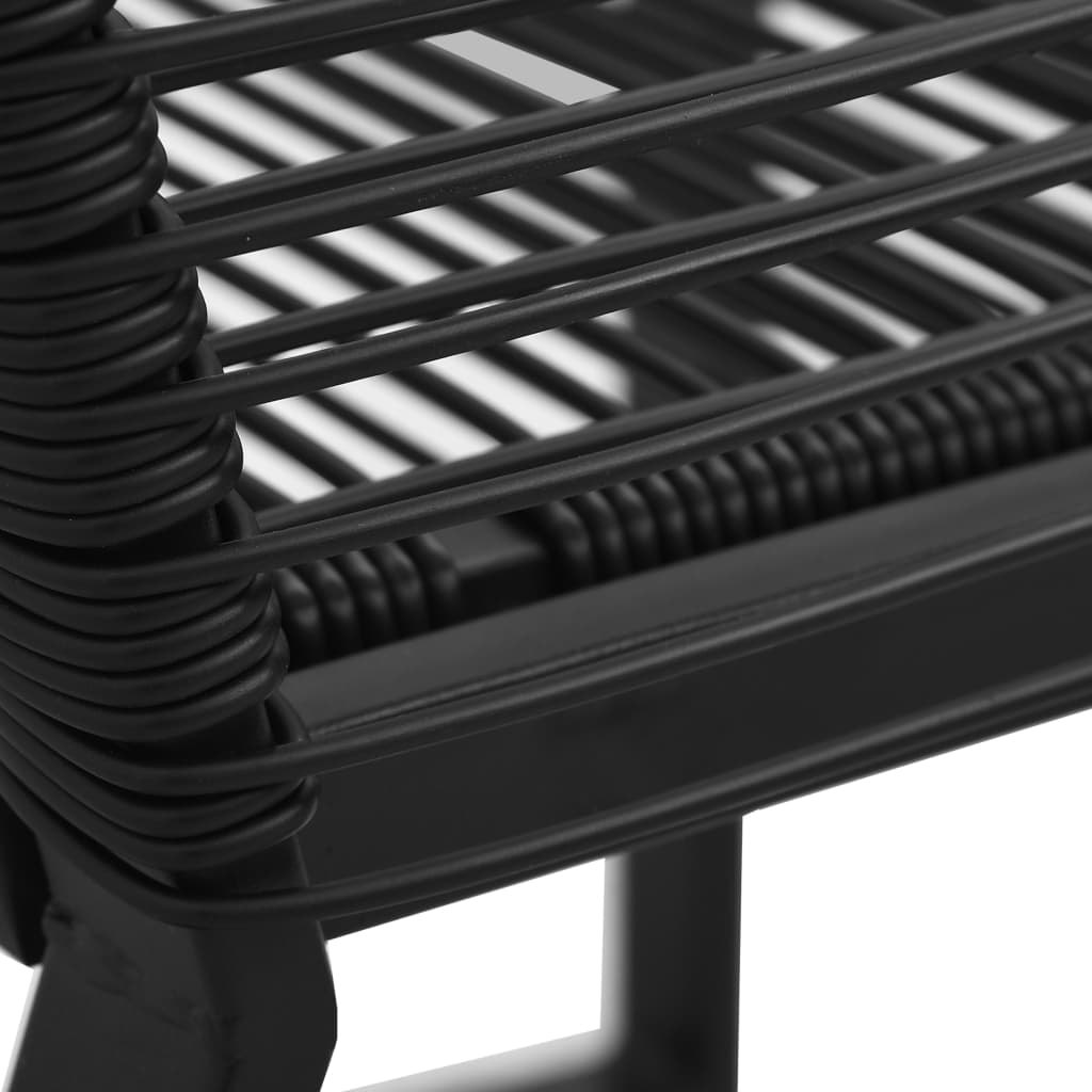 Tuinstoelen Pvc-Rattan Zwart 2