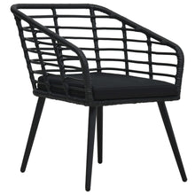 Tuinstoelen Met Kussens Poly Rattan Zwart
