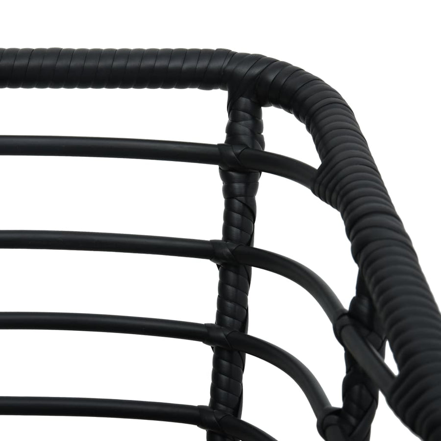 Tuinstoelen Met Kussens Poly Rattan Zwart