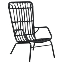 Tuinstoel Poly Rattan Zwart