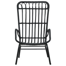 Tuinstoel Poly Rattan Zwart