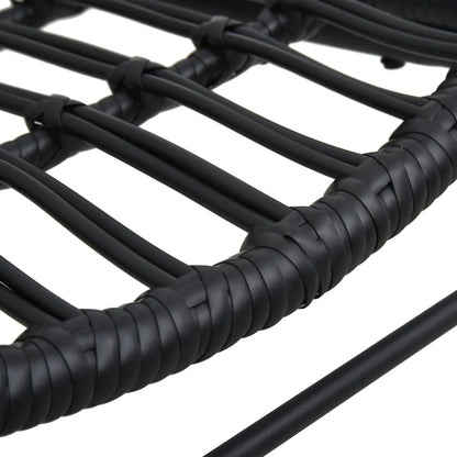 Tuinstoel Poly Rattan Zwart