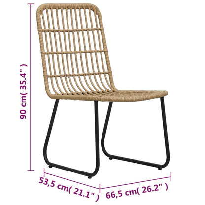 Tuinstoelen Stuks Poly Rattan Kleurig Eiken