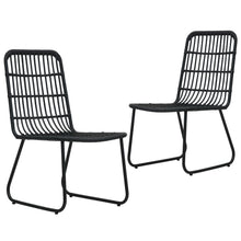 Tuinstoelen Poly Rattan Zwart