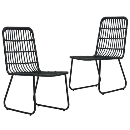 Tuinstoelen Poly Rattan Zwart