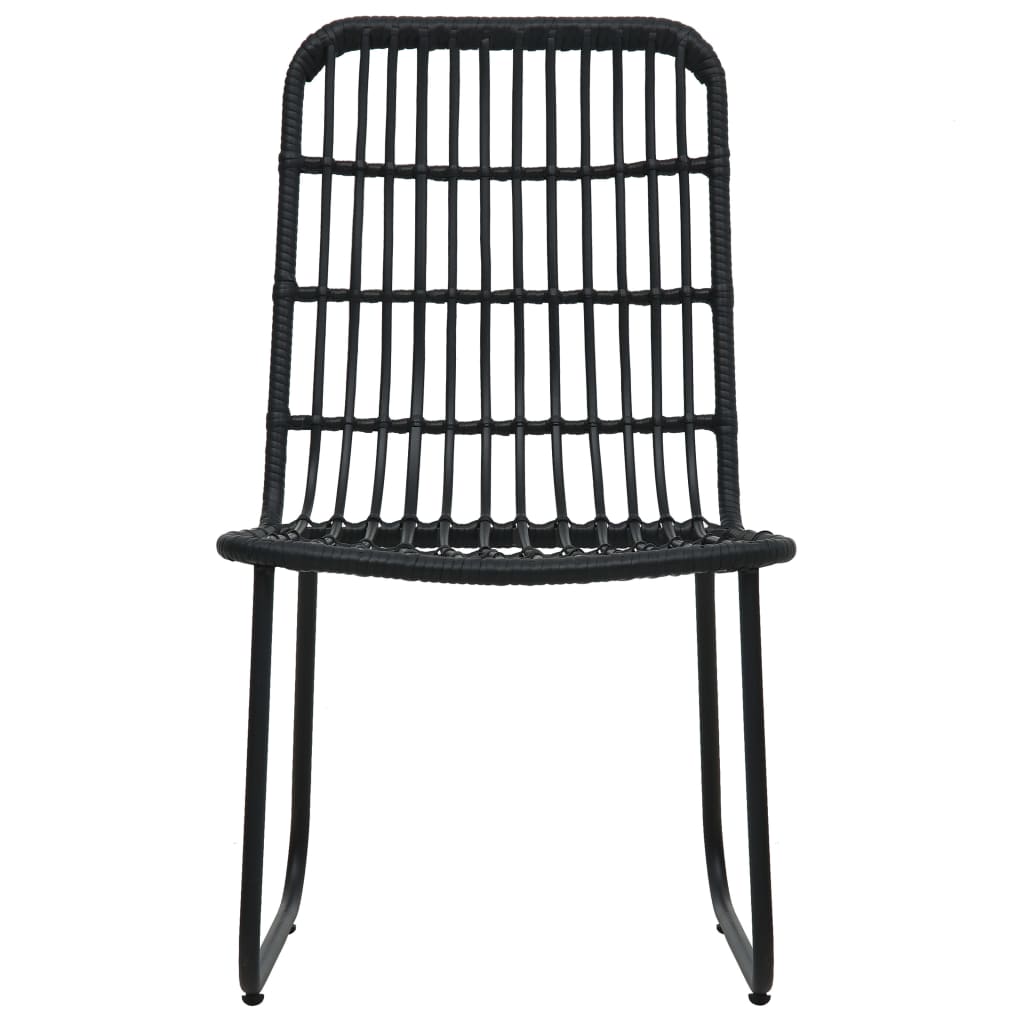 Tuinstoelen Poly Rattan Zwart