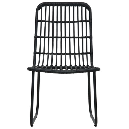Tuinstoelen Poly Rattan Zwart