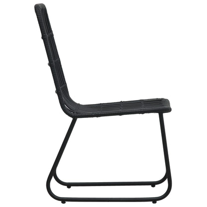 Tuinstoelen Poly Rattan Zwart