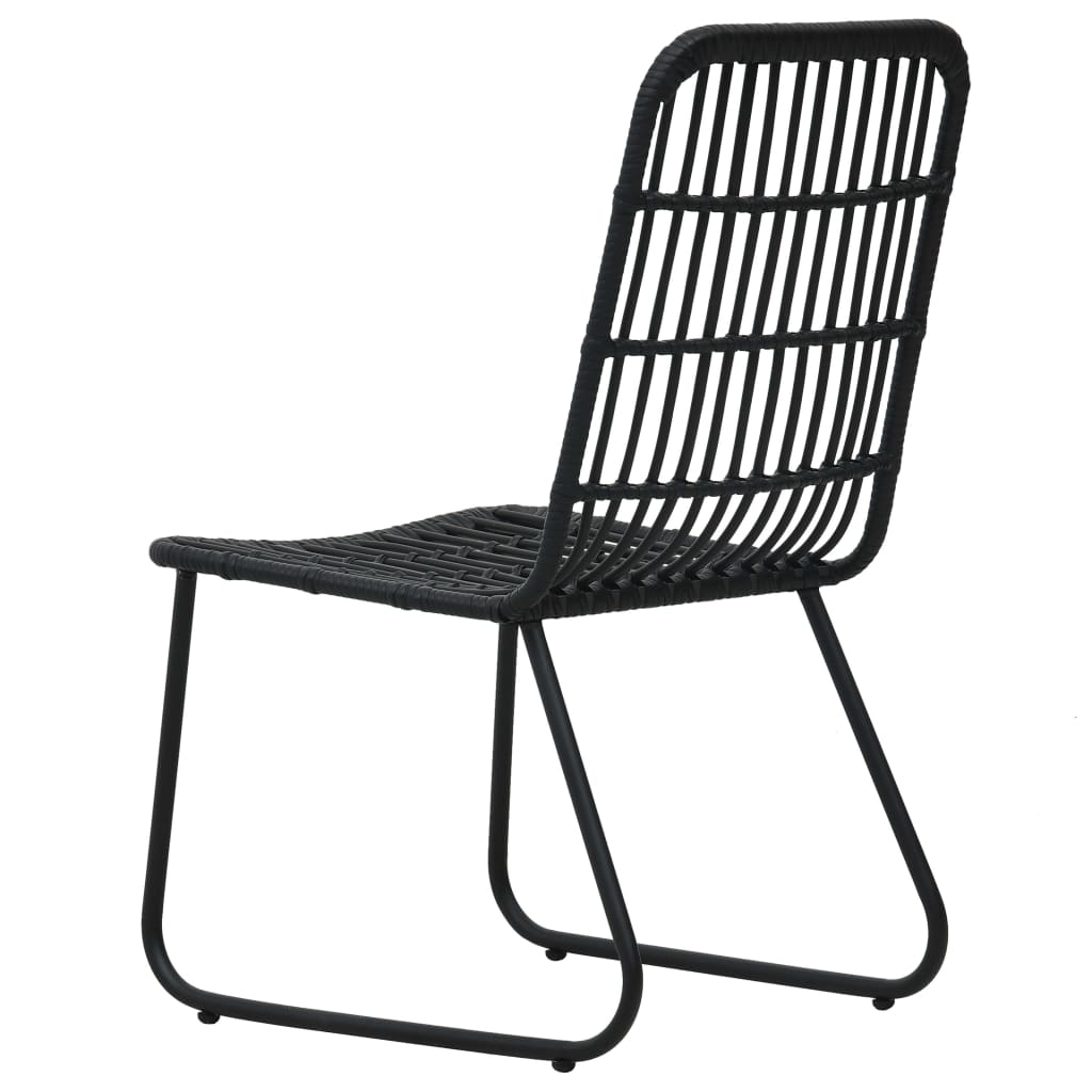 Tuinstoelen Poly Rattan Zwart