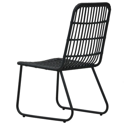 Tuinstoelen Poly Rattan Zwart