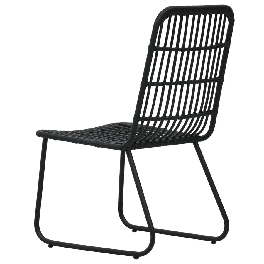 Tuinstoelen Poly Rattan Zwart