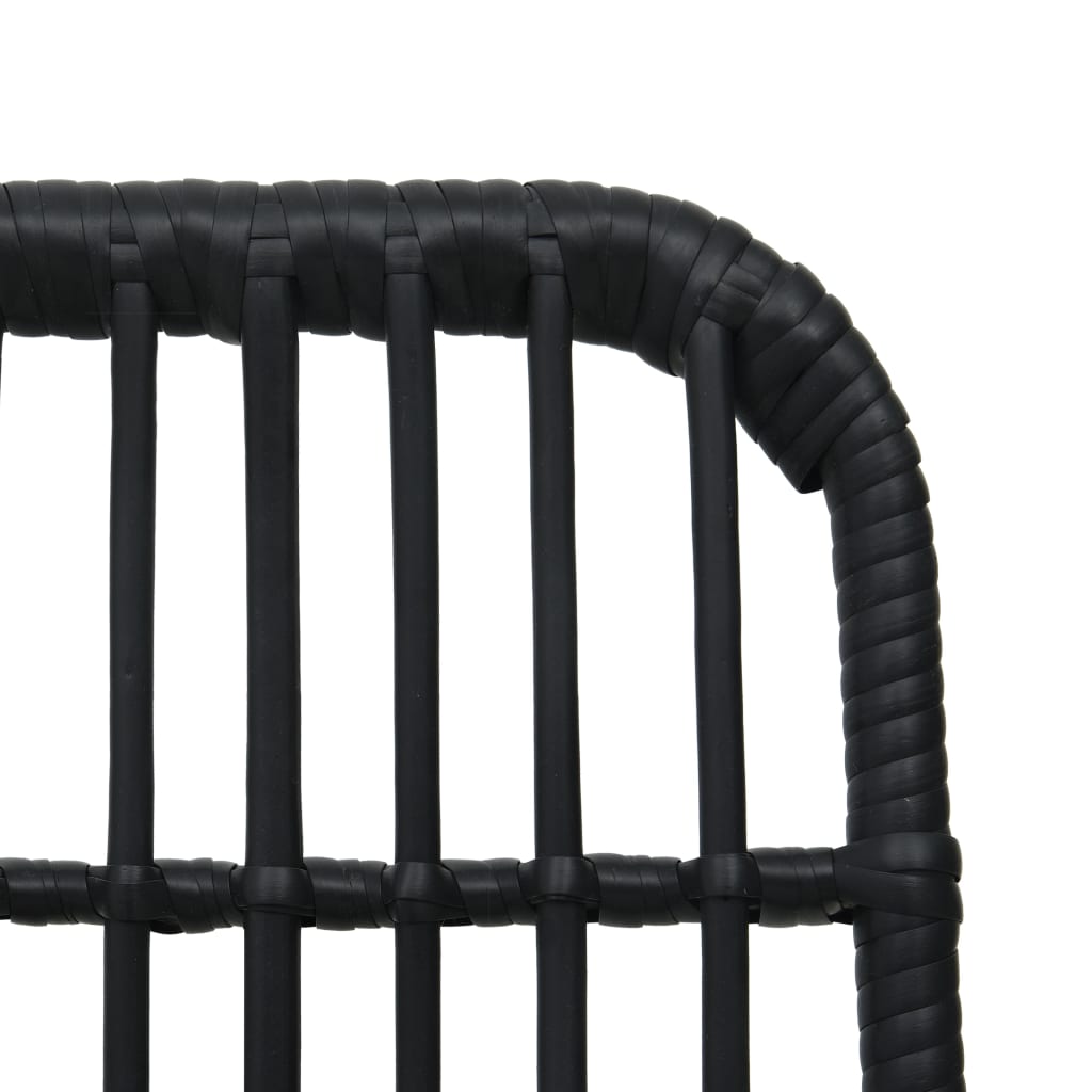Tuinstoelen Poly Rattan Zwart