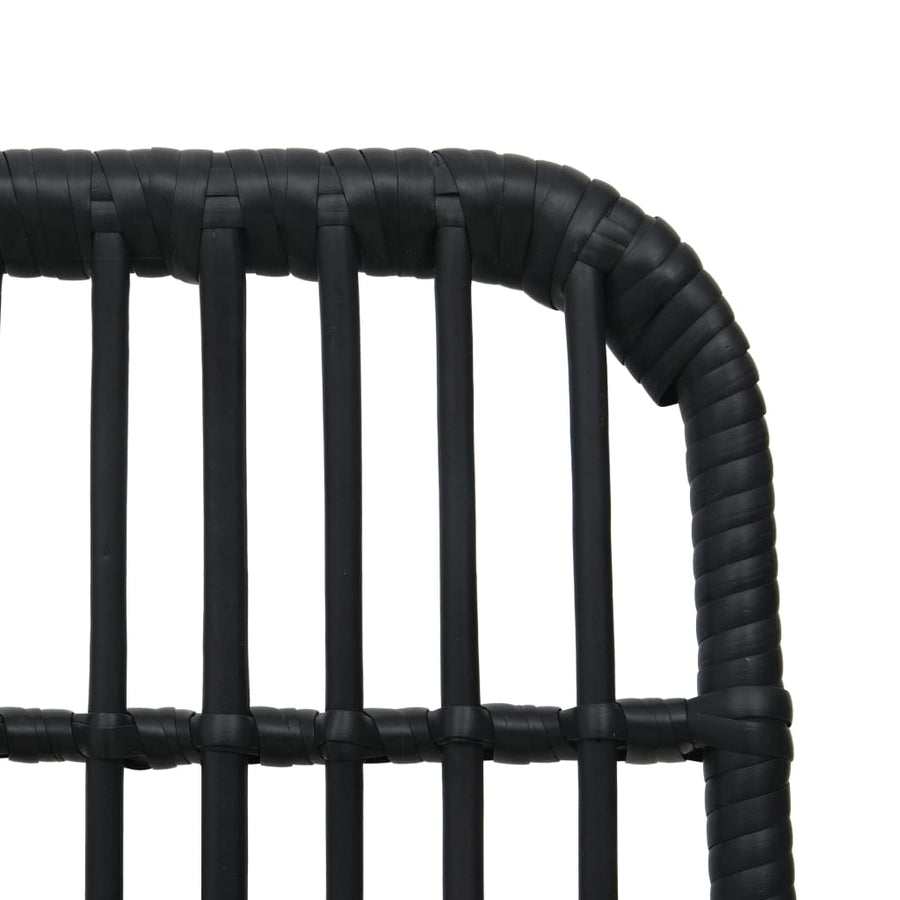 Tuinstoelen Poly Rattan Zwart