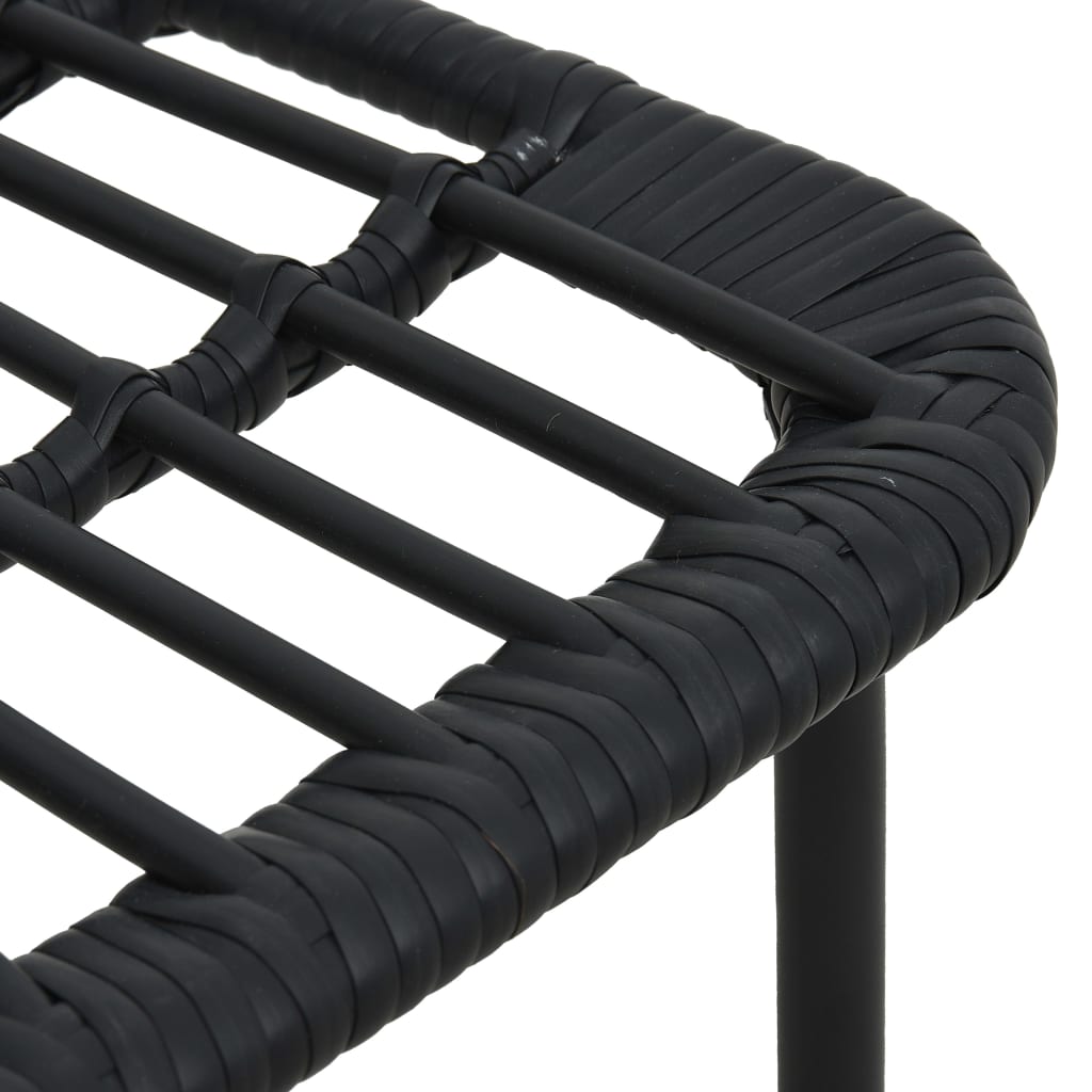 Tuinstoelen Poly Rattan Zwart