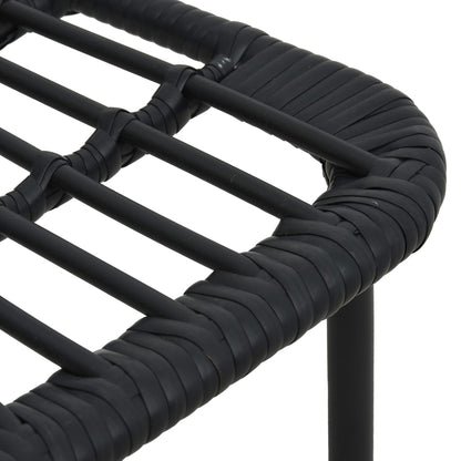 Tuinstoelen Poly Rattan Zwart