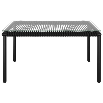 5-Delige Loungeset Met Kussens Pvc Zwart 4x midden + Tafel