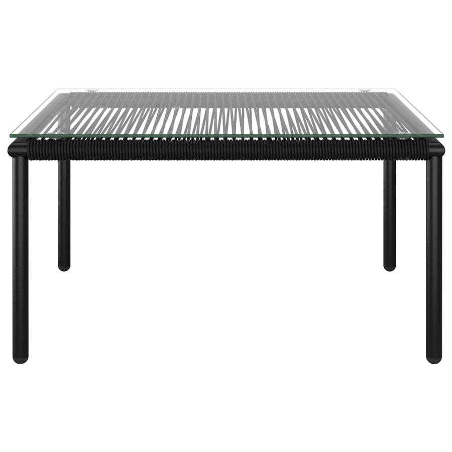 5-Delige Loungeset Met Kussens Pvc Zwart 4x midden + Tafel