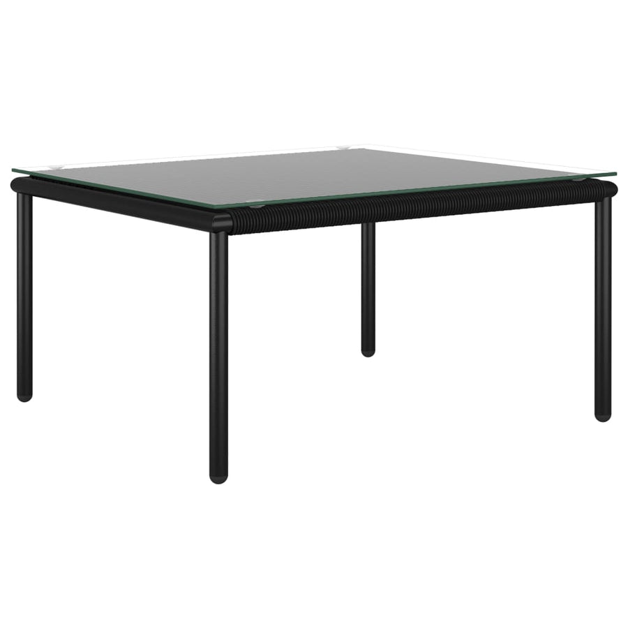 6-Delige Loungeset Met Kussens Pvc Zwart 2x hoek + 3x midden + Tafel