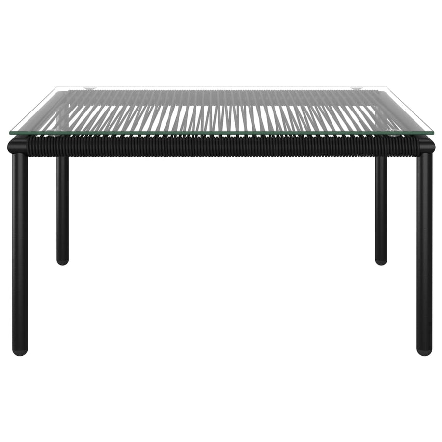 6-Delige Loungeset Met Kussens Pvc Zwart 2x hoek + 3x midden + Tafel