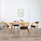 Eetkamerstoelen 4 stuks gebogen hout kunstleer zwart
